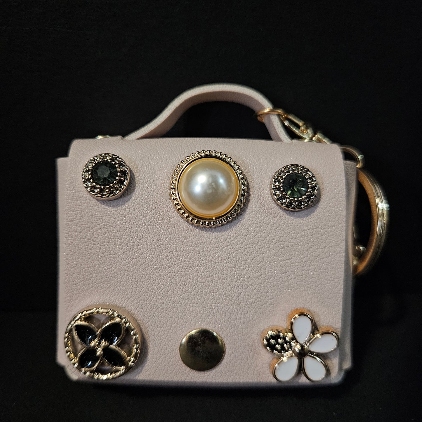 Keychain Mini Faux Leather Coin Purse Keychain Storage Bag Headphone Bag Keychain Bag