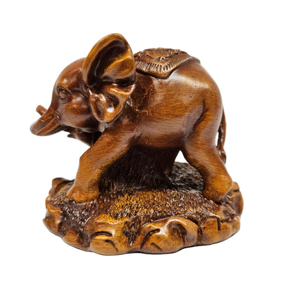 Desk decor elephant showpiece decoration feng shui elephant lucky cute resin crafts elephant statue living room decoration business gifts animal handmade sculpture ornament