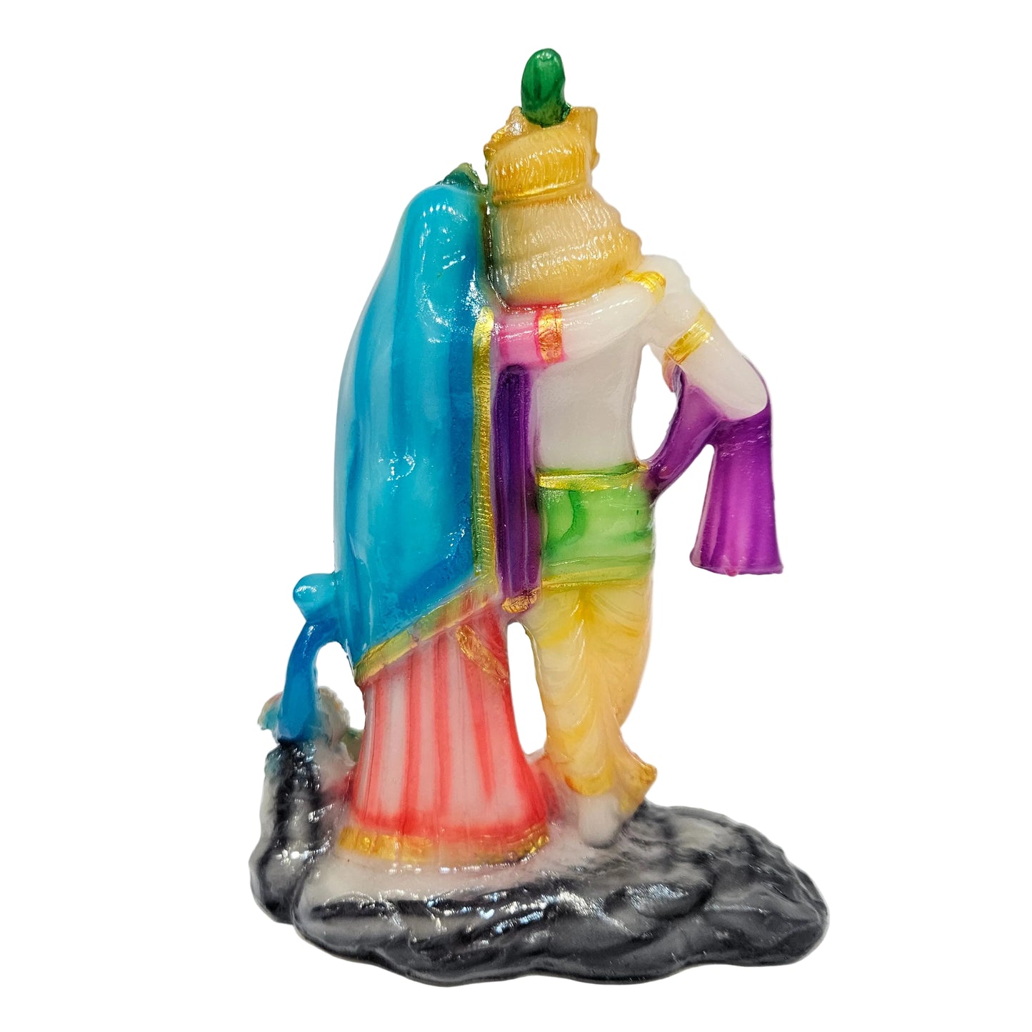 Shree Radha Krishna Idol | Marble Powder Murti for Home Temple, Office & Pooja Mandir | Figurine for Janmashtami, Worship & Festive Gifting