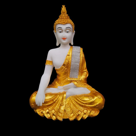 Polyresin Sitting Buddha Idol Statue Showpiece for Home Decor Decoration Gift Gifting