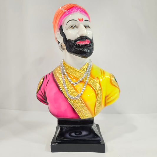 Shivaji Maharaj Statue Shivaji Maharaj Multicolour Idol Chatrapati Shivaji Maharaj Decorative Showpiece for Gift Shivaji Maharaj Statue