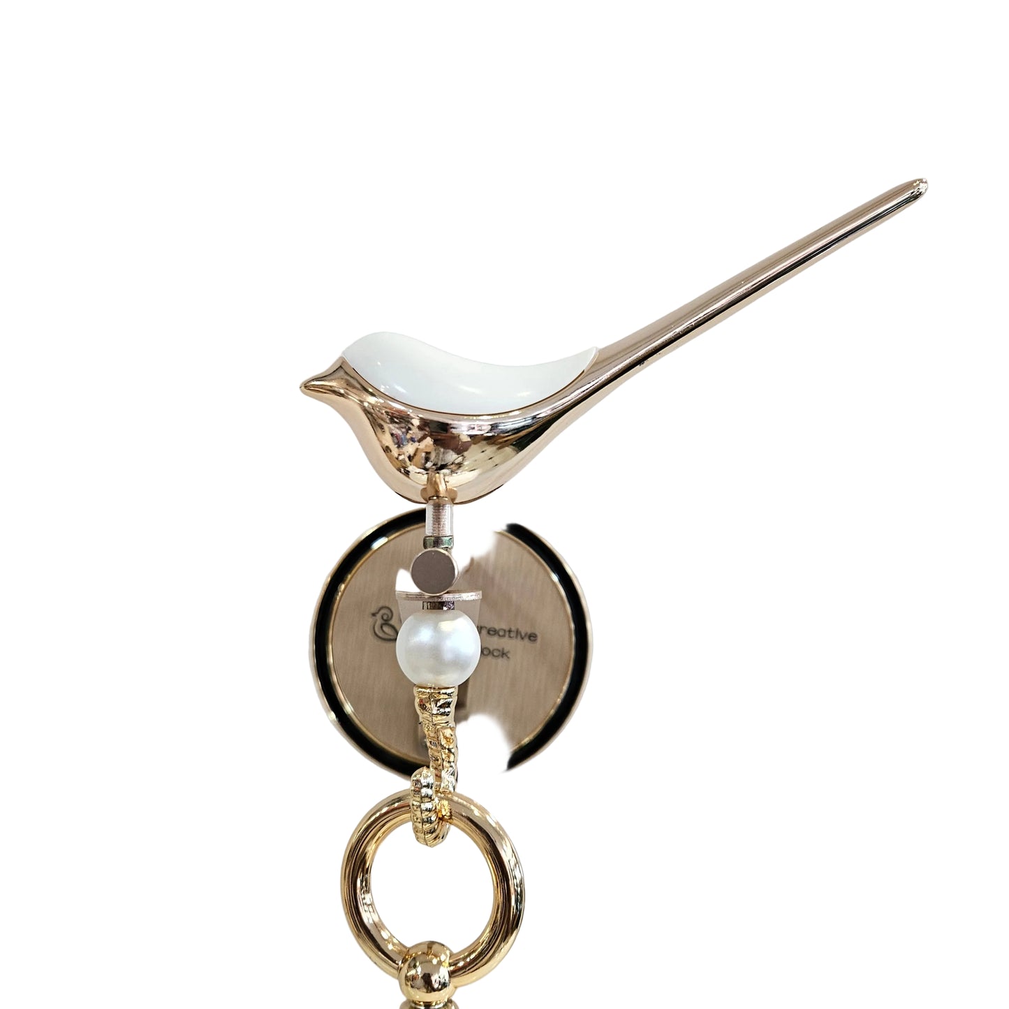 Luxury Double-Sided Wall Clock | Steampunk Gear & Bird Accent for Premium Home Decor