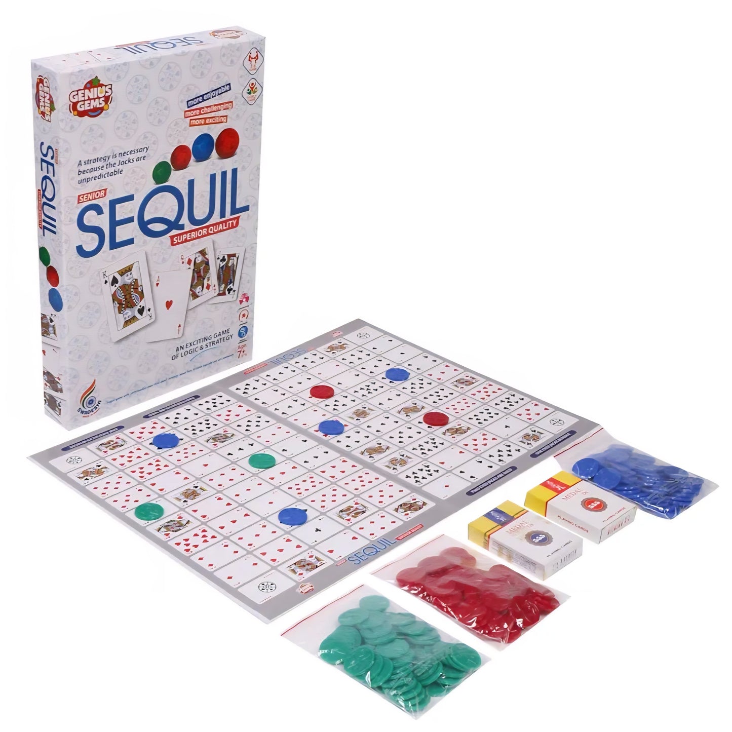 RATNA'S Sequil Game an Exciting Game of Logic & Strategy, Multicolor, Kids