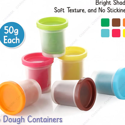 Scoop 'n' Play Clay Dough Ice Cream Maker Set for Kids, Safe Non-Toxic Dough Ice Cream Maker Including 6 Color Clay Dough Tubes Each 50g for Boys & Girls, Above 3+ Age -Multicolour