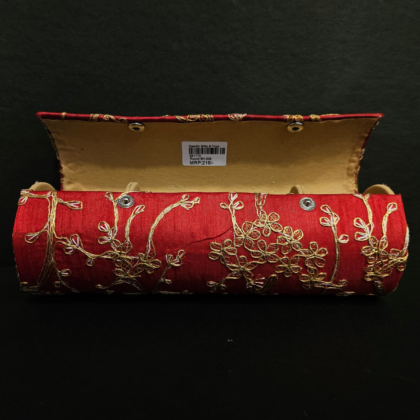 Women's Bangle Organizer Box, with Golden Zari Embroidered easily portable to everywhere for women's