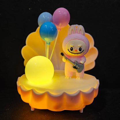 Sea shell Shaped Labubu Balloons lighting Showpiece Figurine for couple gifting