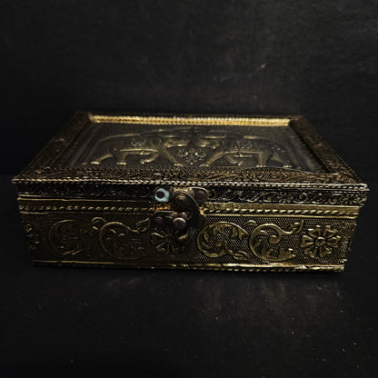 Handmade Wooden Jewellery Box Oxidised wooden Box for Marriage, Anniversary, Engagement, gift & return gift