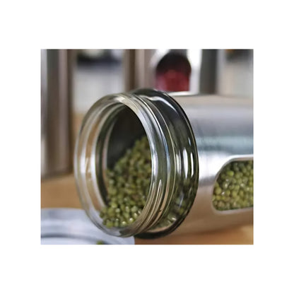 Airtight Glass Jar Food Storage Container with Stainless Steel