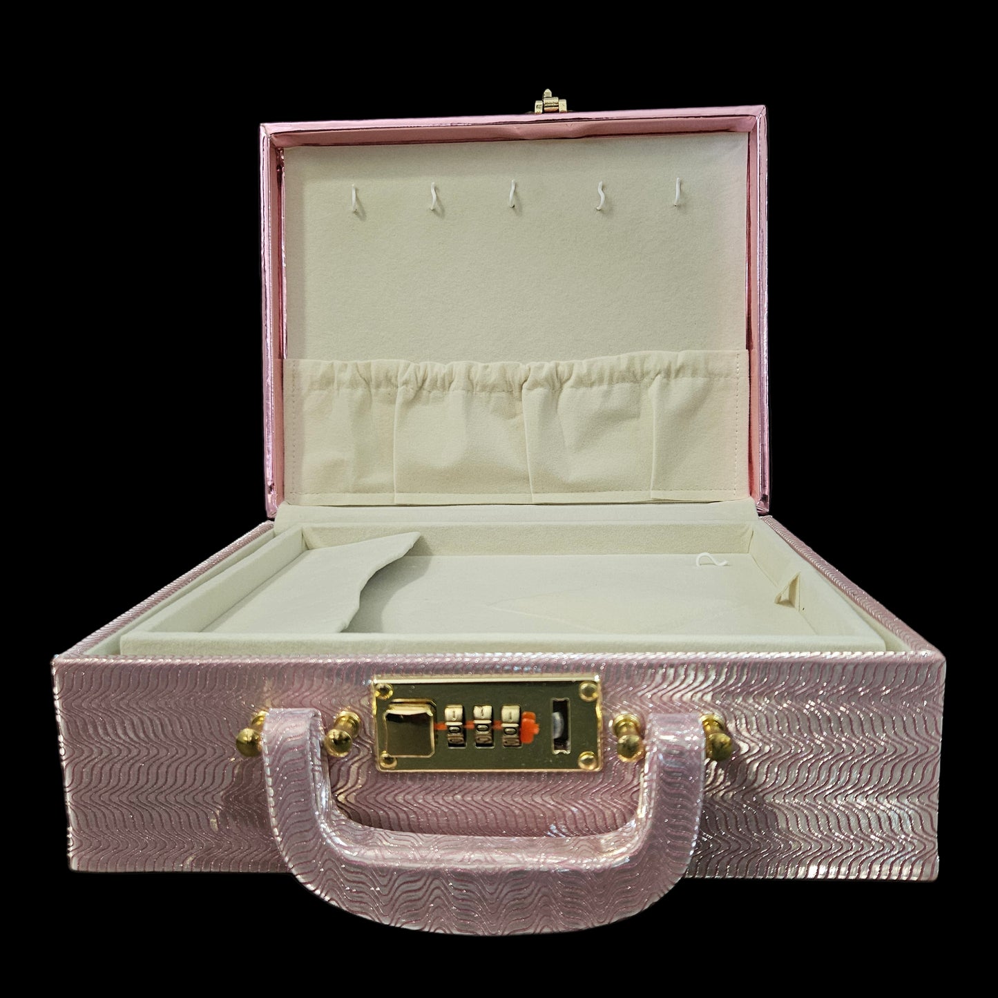 Jewellery Box For Women,Portable Travel Jewellery Organiser Box For Ring,Earrings & Bracelet with number locking