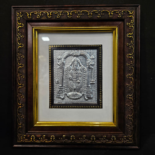 Lord vanketashwara Swamy silver Plated designer photo frame