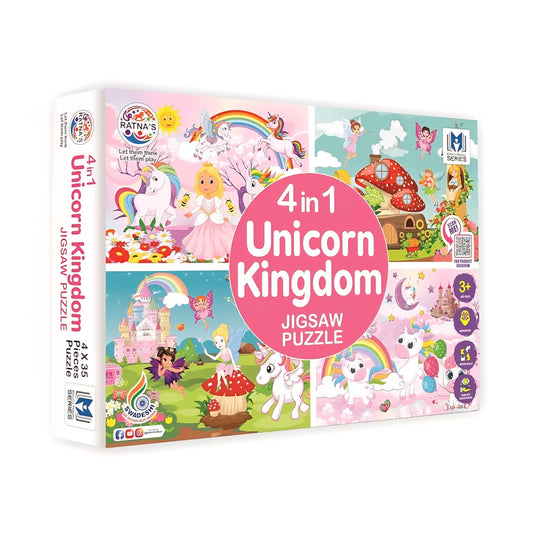 Ratna'S 4 in 1 Unicorn Kingdom Jigsaw Puzzle