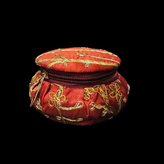 Wooden Embroidery matki shape Bangle Box Jewellery Organiser Box Earring Storage Box, Wedding Return Gift for women Bridal Gift Storage Box