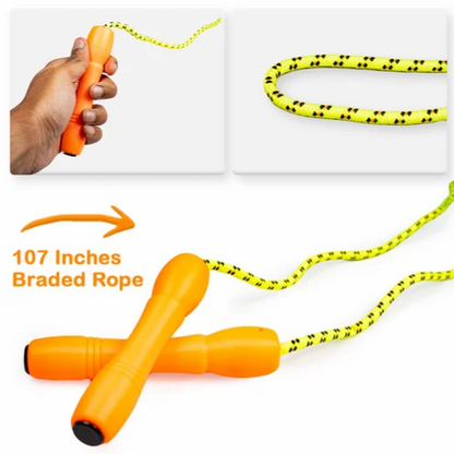 Ratnas play for fun fitness Cotton orange color Skipping Rope