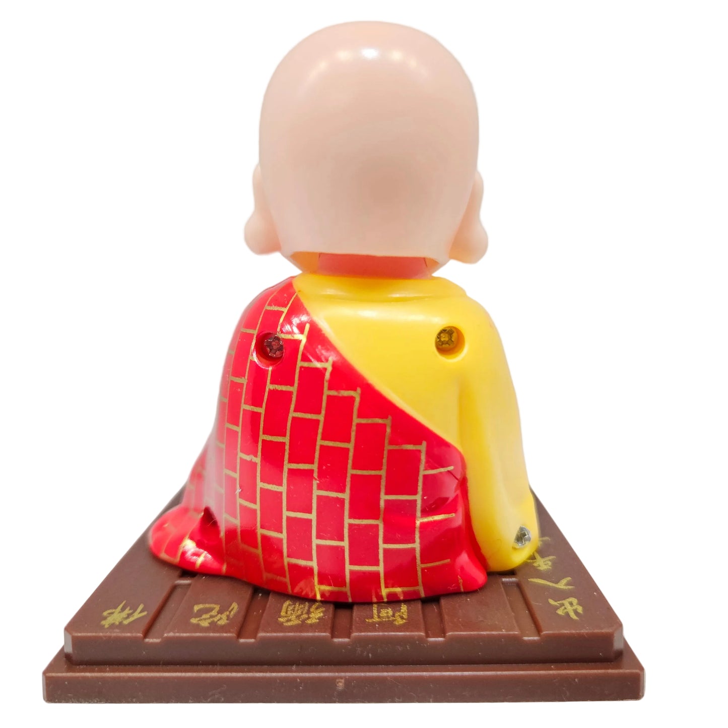 Solar Little meditating Monk, Outstanding Gift Nod and Swing Monk Display Excellent Workmanship Cute Decoration with Solar Light Receiving Panel for Car Dashboard