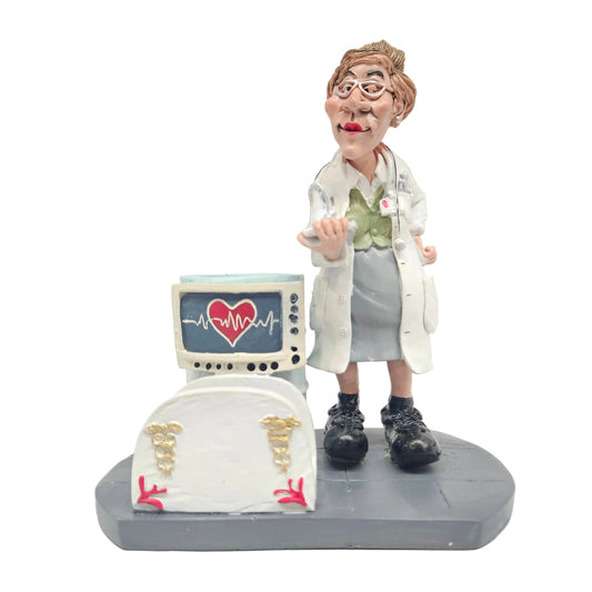Madam Doctor Figurine – Hand-Painted Female Doctor penstand & note holder Funny Medical Office Decor or Graduation Gift for Women in Medicine, Doctors