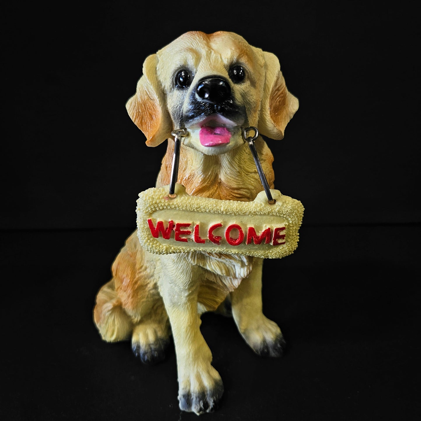 Realistic breed Dogs Welcome Greeter Statue Dog Collectible Decor showpiece Figurine