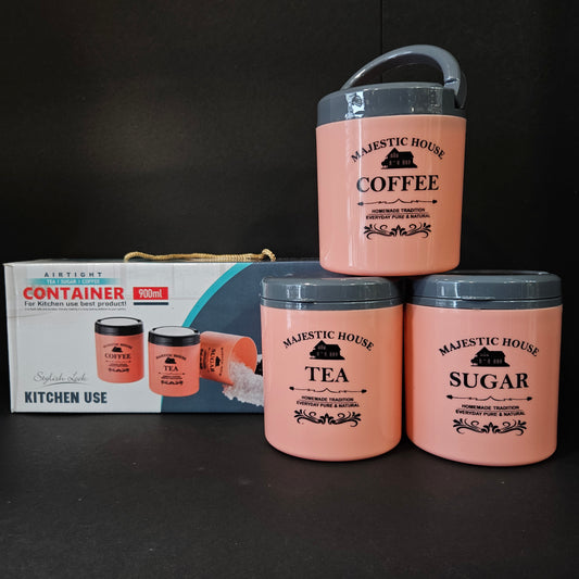 Airtight tea,Sugar & coffee container of 900ml capacity storage containers perfect for Return gifting purpose