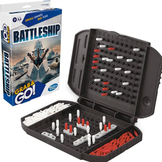 Gaming Battleship Grab and Go Game for Ages 7 and Up, Portable for 2 Players, Travel Play for Kids, Birthday Gift for Kids