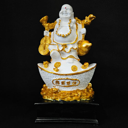 Laughing Buddha Handicraft Home Decorative Showpiece/Feng Shui Idol, Perfect for Bedroom,Office Table Decor,Gifts Item for Home Decorative Showpiece