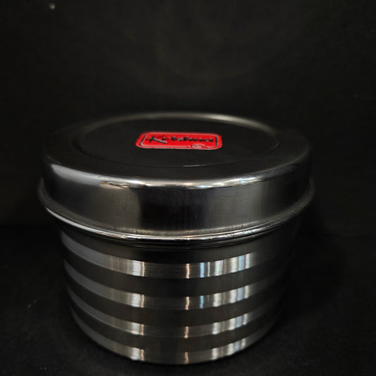 Stainless Steel Round storage box with lid perfect for Return gifting purpose