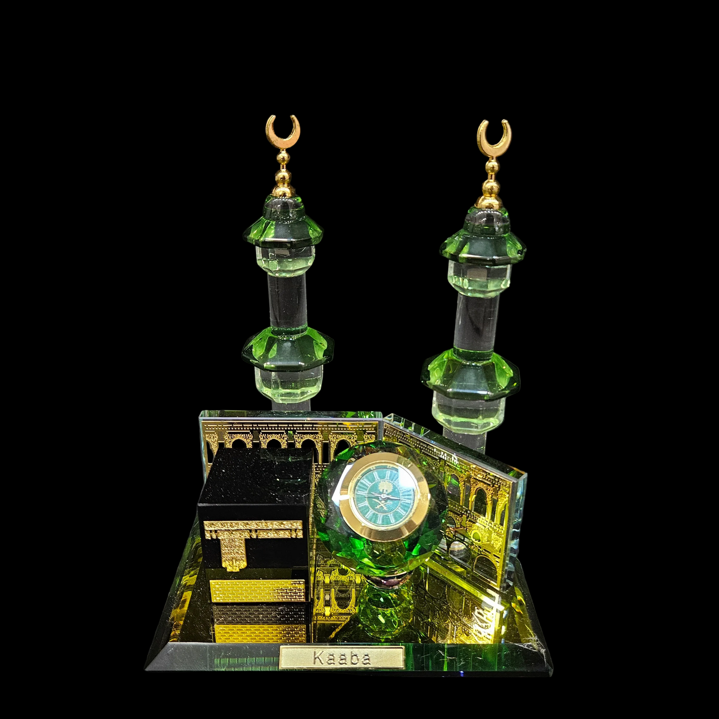 Crystal Glass Moon Ornament for Islamic Home Decor for New Year Eid Mubarak Ramadan Decoration