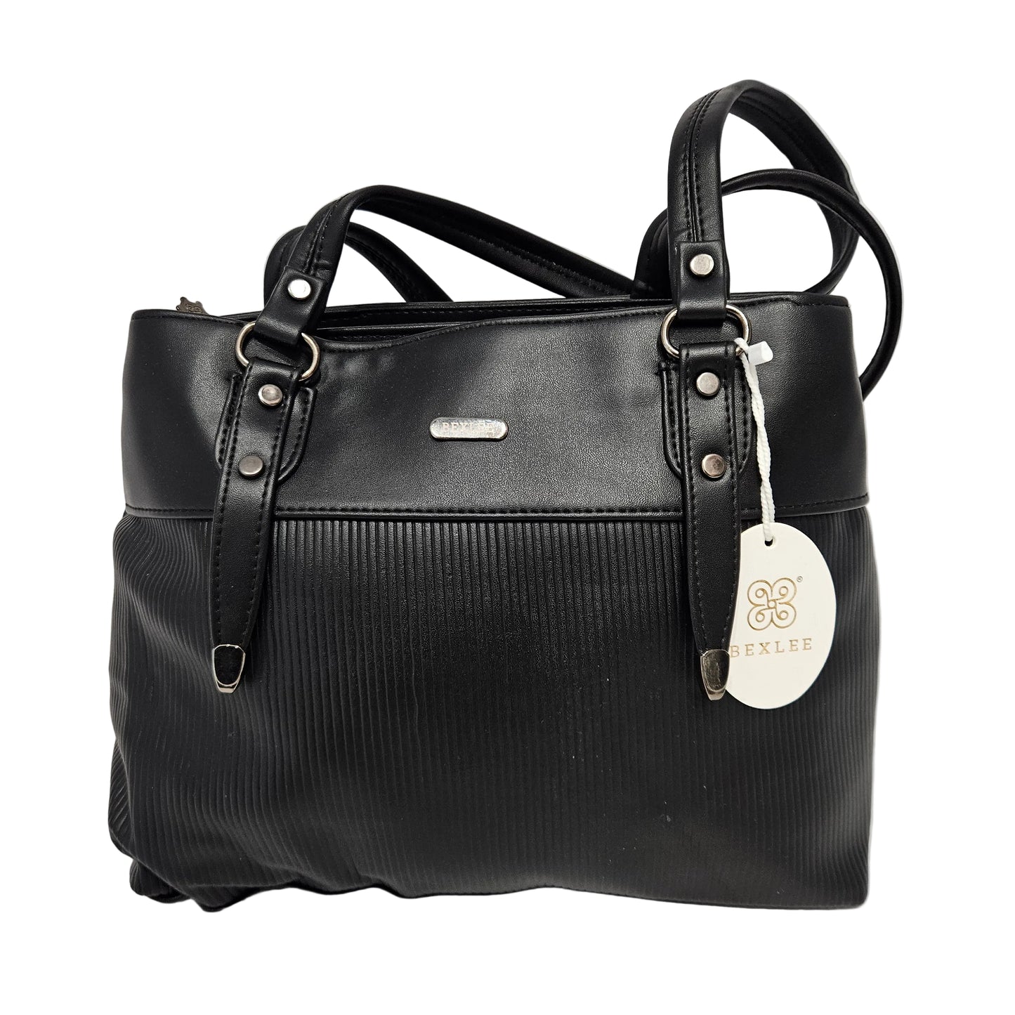 Women’s Premium Black Textured Medium Shoulder Bag