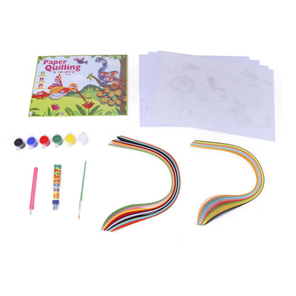 Paper Quilling & Colouring Birds Making Set