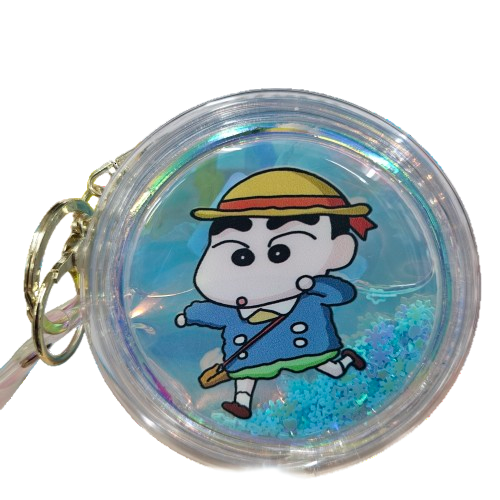 Shin-chan cartoon character themed multipurpose pouch Keychain for kids