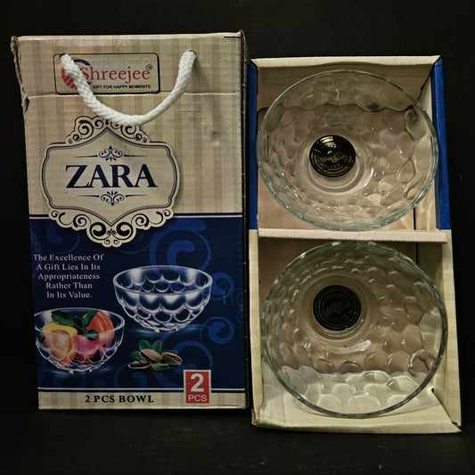 Zara Glass Exclusive 2pcs set Bowls for Return gifting