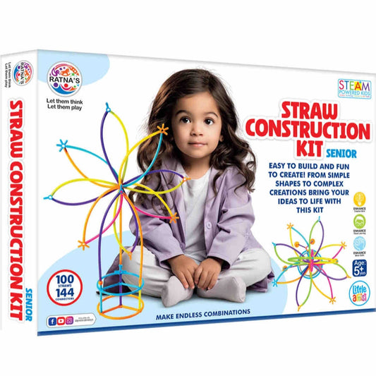 Ratnas senior Straw construction kit to enhance creative mind,visual learning & motor skills