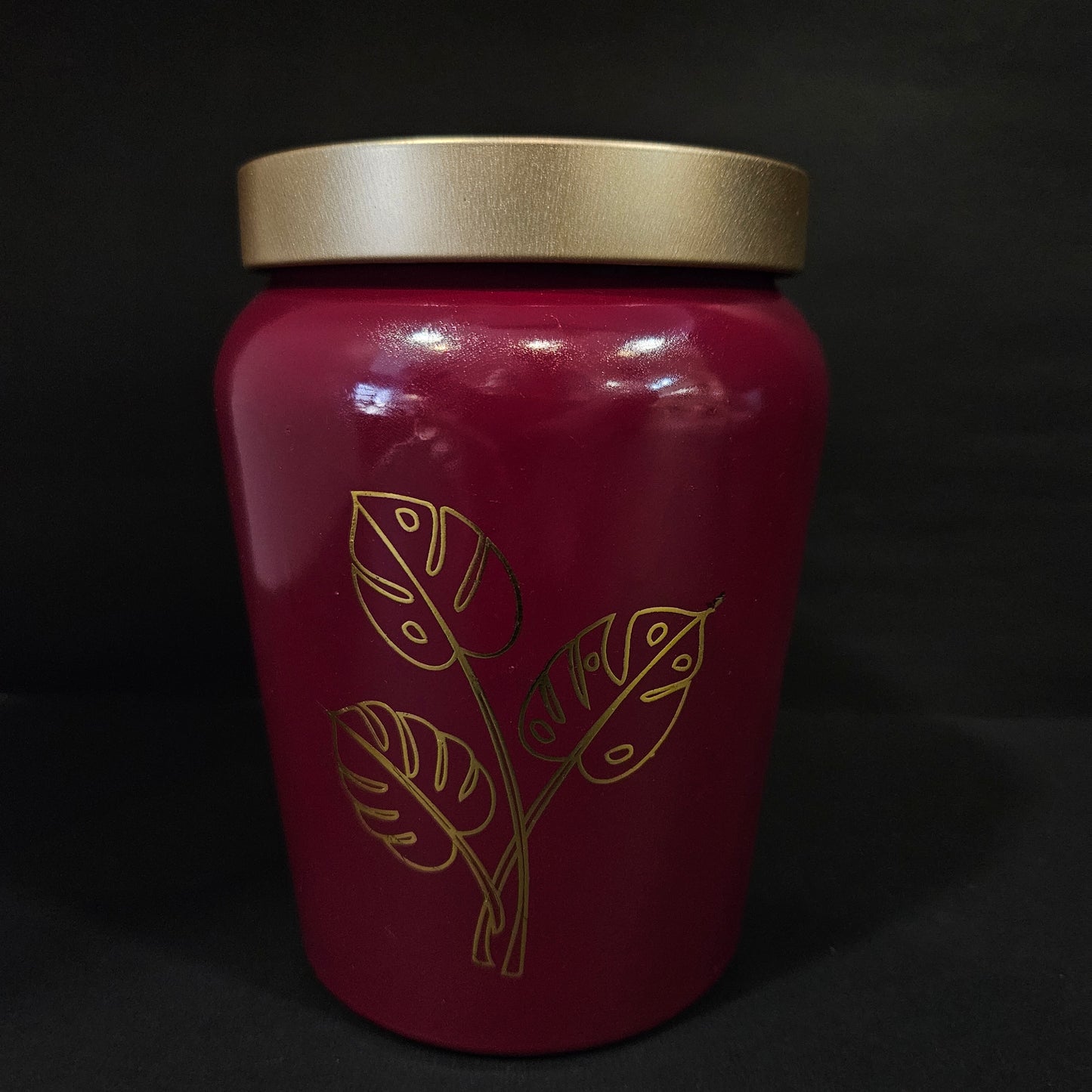 Rain drop Artislic jar with floweral design glass storage jar for multi purpose usage