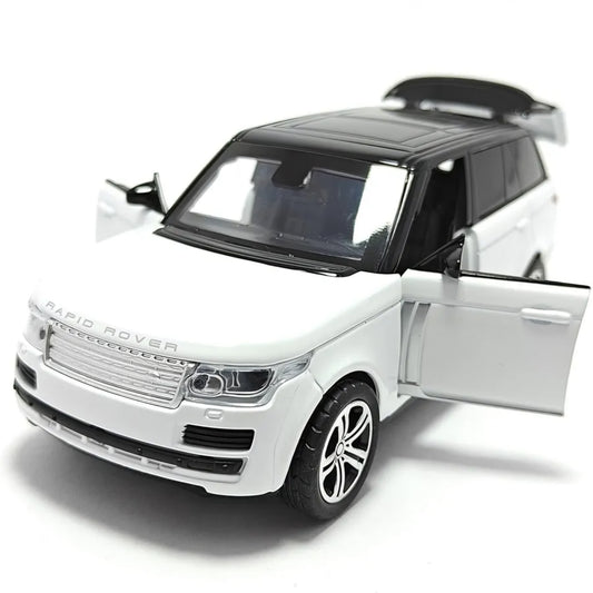 Rapid Rover Style SUV Die-Cast Model Car with Pull Back Action, Openable Doors, Hood & Trunk, Working Headlights, Premium Metal Body & High Simulation Interior for Kids