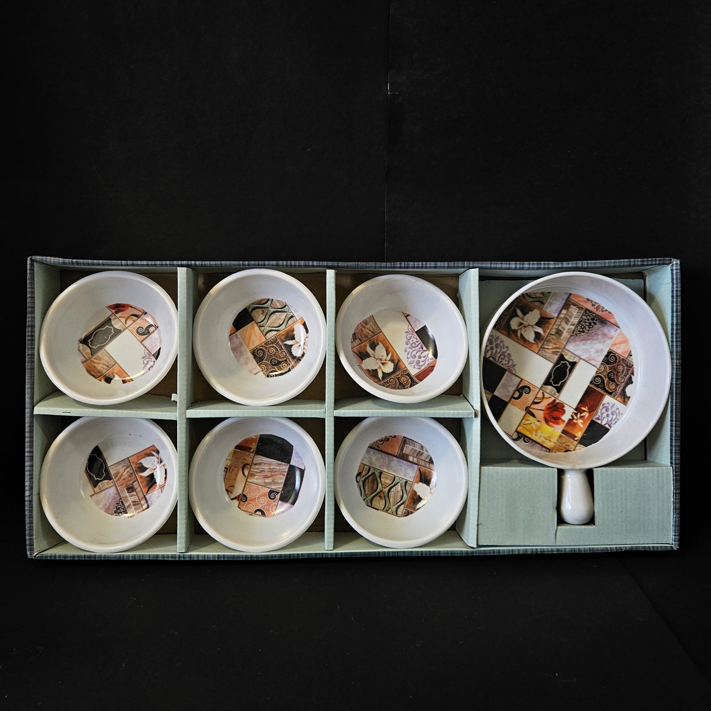 Royal gold delta Microwave cooking Refrigerator storage Dishwasher Safe 6pieces bowl & 1picece platter set