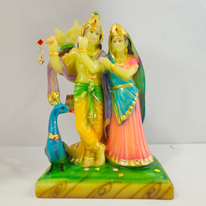 Radha Krishna with Peacock and Bird Lord Radha Krishna Statue Marble Radha Krishna Idol Radha Krishna Murti Best for Gift
