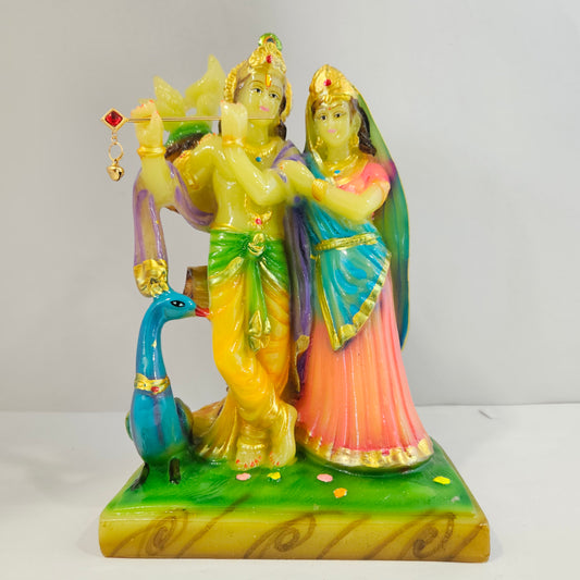 Radha Krishna with Peacock and Bird Lord Radha Krishna Statue Marble Radha Krishna Idol Radha Krishna Murti Best for Gift