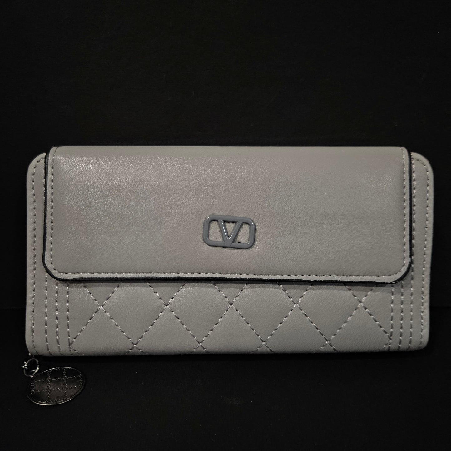 Leather Thin Slim Wallets for Women with magnetic clip & Zipper