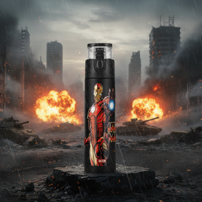 Milton Marvel Mighty Iron Man Thermosteel Bottle for kids