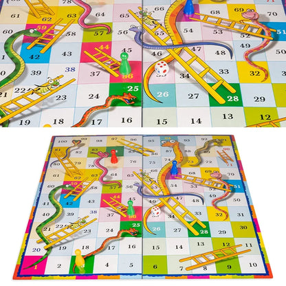 Ludo and Snakes & Ladders Jumbo Classic Board Game to Play with Kids and Adults