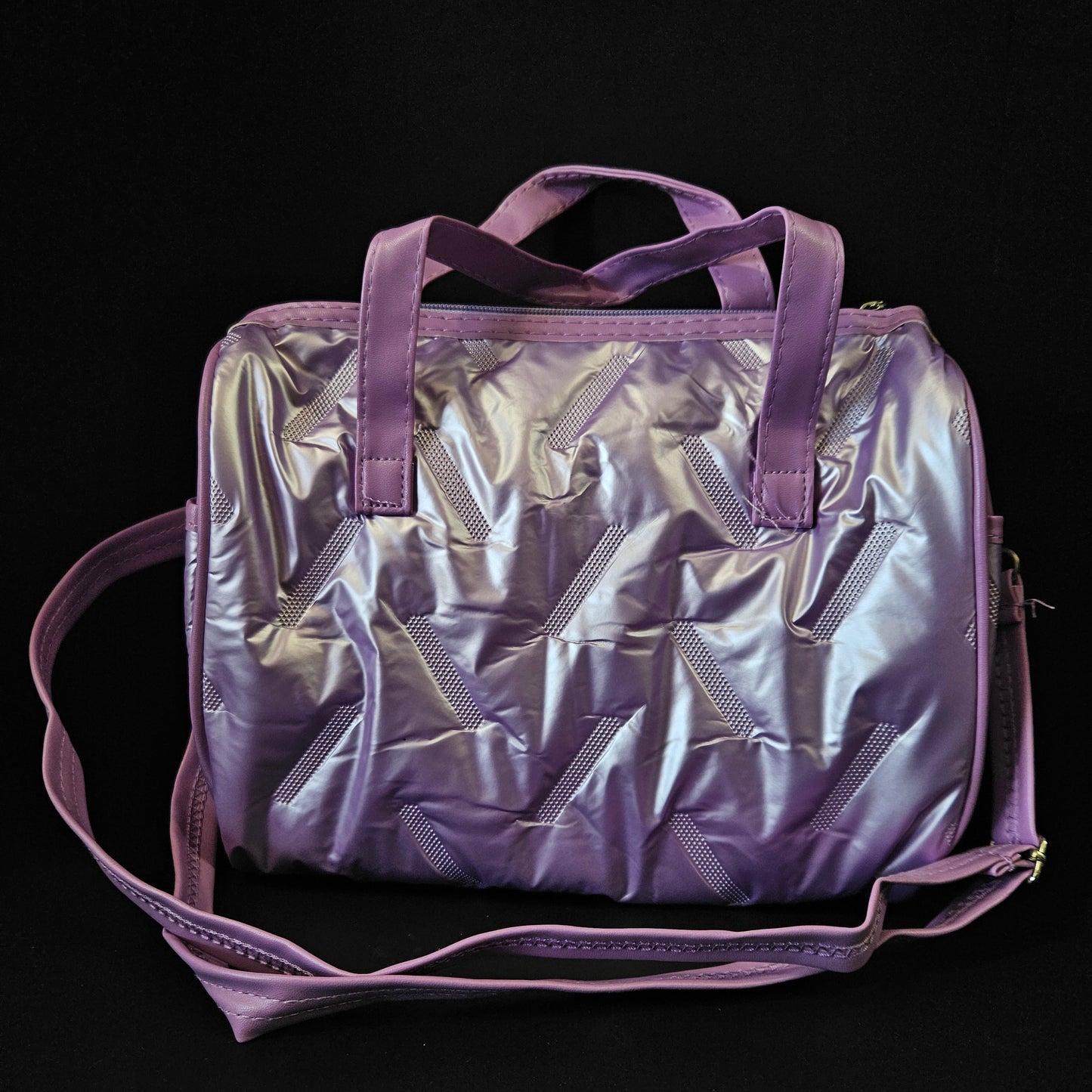 Dance Bag for Girls, Small Gym Bag with Shoe Compartment, Weekend Bag for Travel, Lightweight, Waterproof, Purple