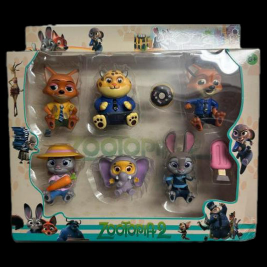 Zootopia-2 Action Figure 6pcs toy set for kids above 6 years