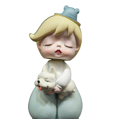 Polyresine Angel "The Little Prince with a dog in his arms" Showpiece Figurine