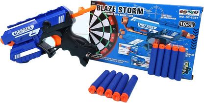 Blaze Storm Manual Soft Bullet Gun, a toy gun that shoots soft foam bullets.