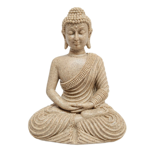Buddha Statue for Home Decor Beige White-Buddha Statue small for Spiritual Buddha Decor for Living Room-Buddha Statues for Zen Decor Indoor Buddha Gift for Shrine,Meditation or Relaxation