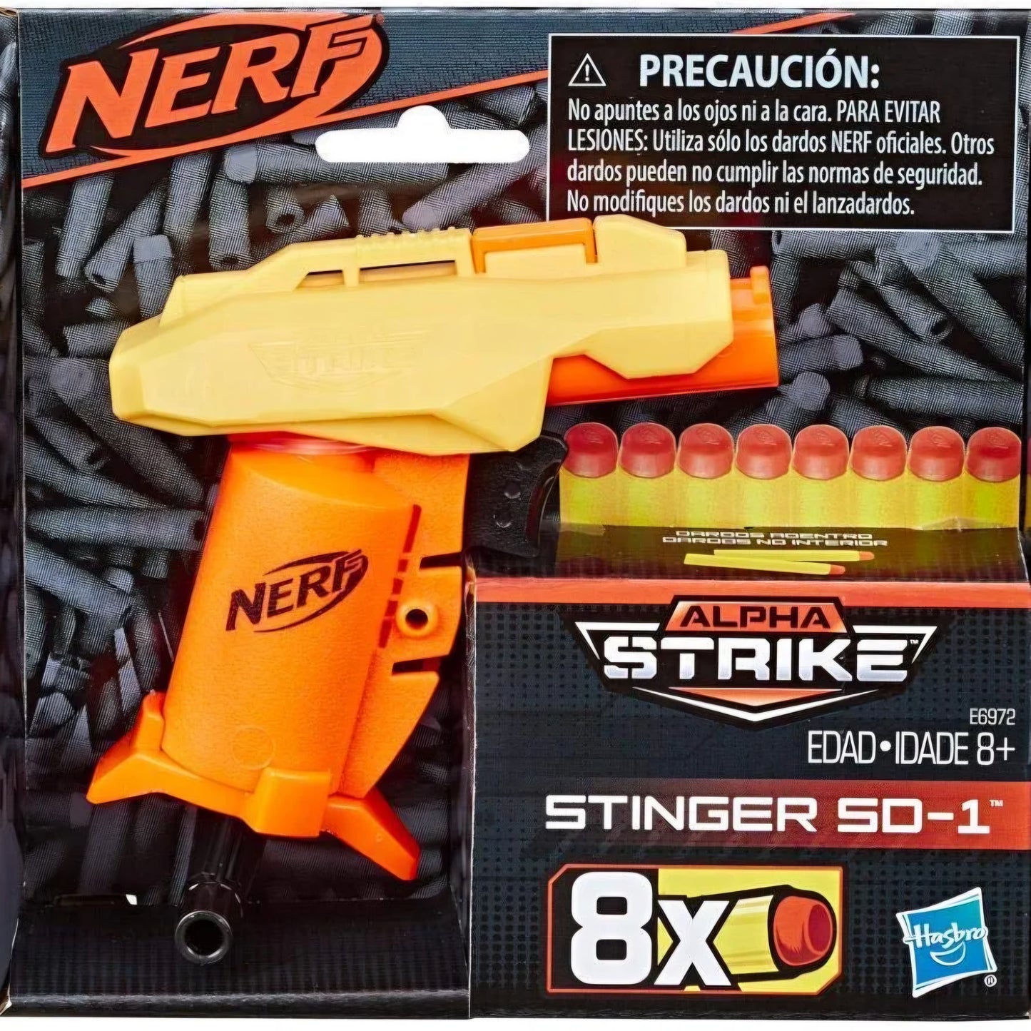 NERF Stinger Sd-1 Alpha Strike Toy Blaster, 8 Darts, for Kids, Teens, Adults, Yellow-Orang