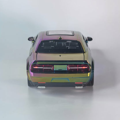 Die-Cast  Dodge challenger Simulation Sound &Light Pull Back