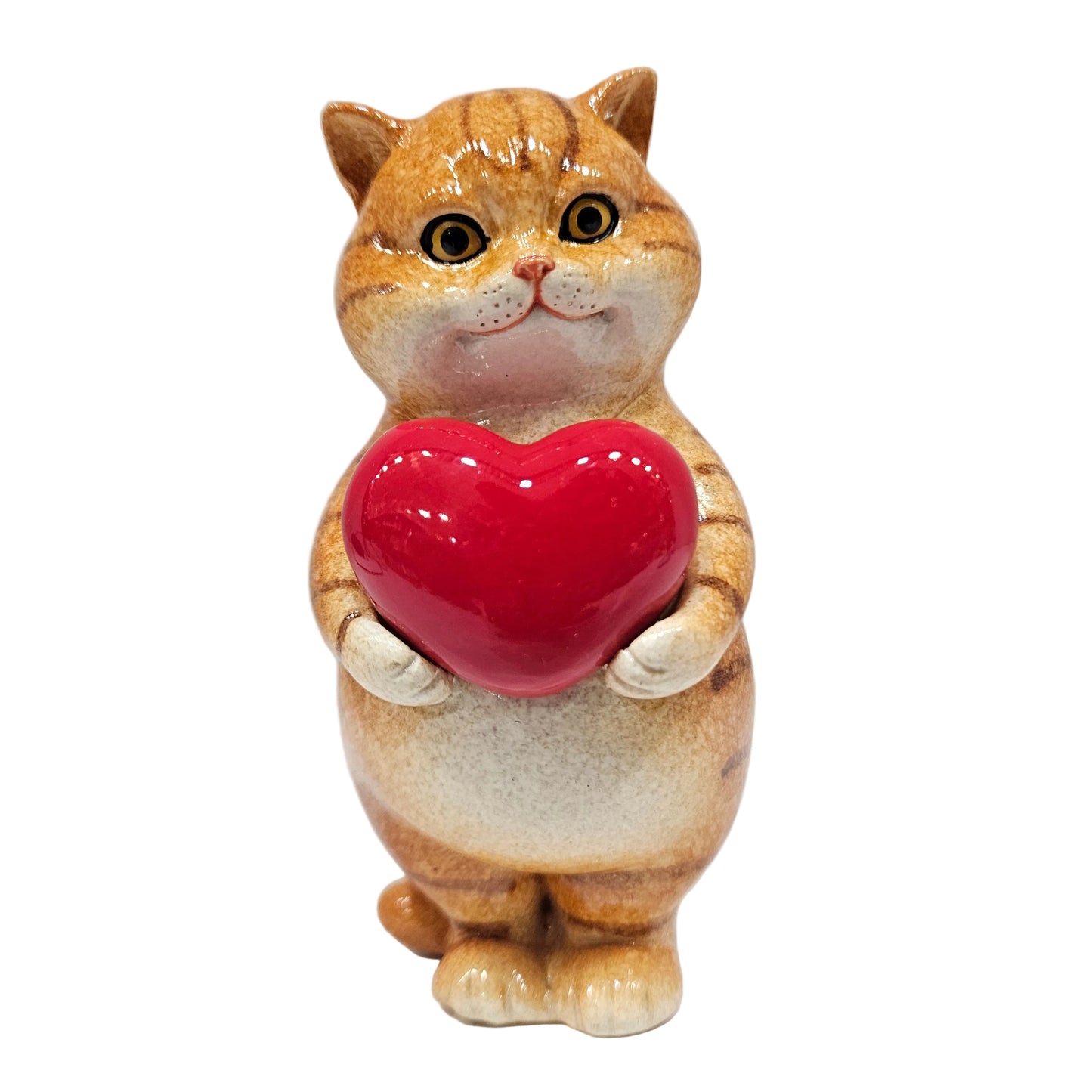 Polyresin Kitten Heart Statue Showpiece  Figurine for Home Decor Decoration and Gifting