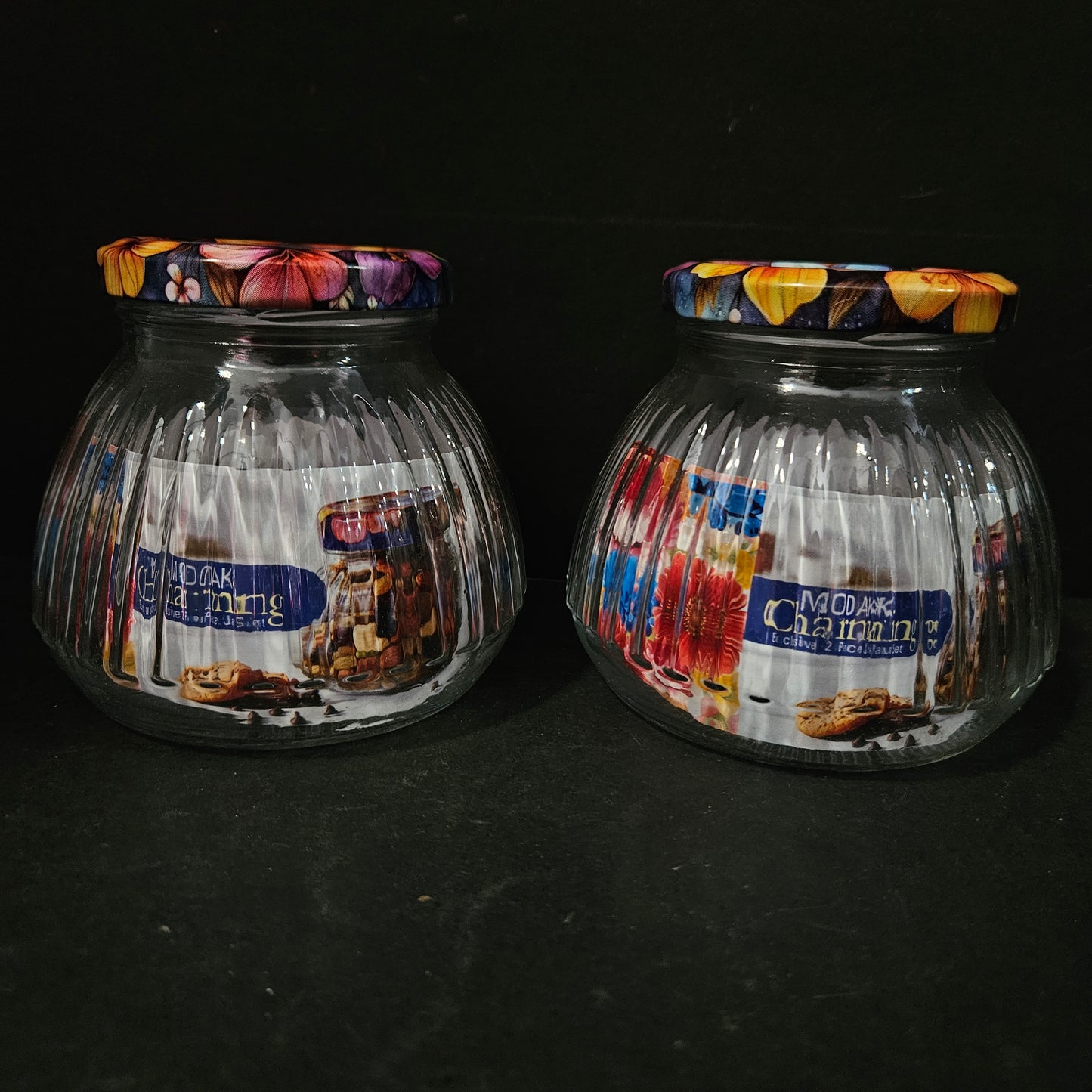 AG Modak Charming Exclusive Glass 2pcs set jars with lid perfect for Return gifting