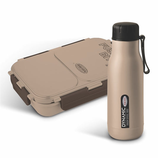 Asian little Feast 3 fusion bite executive 3 lunch box with 750ml capacity & dynamic Insulated water bottle 600ml combo set