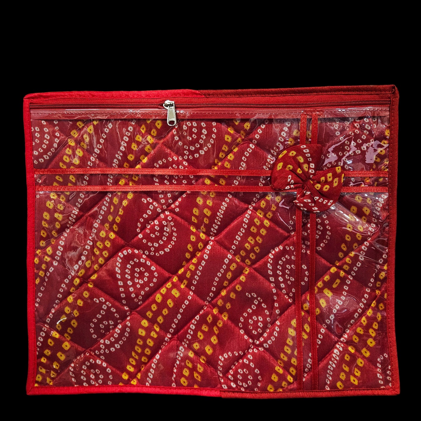 Vintage classy Designer Transparent Zipper storage bag