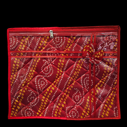 Vintage classy Designer Transparent Zipper storage bag